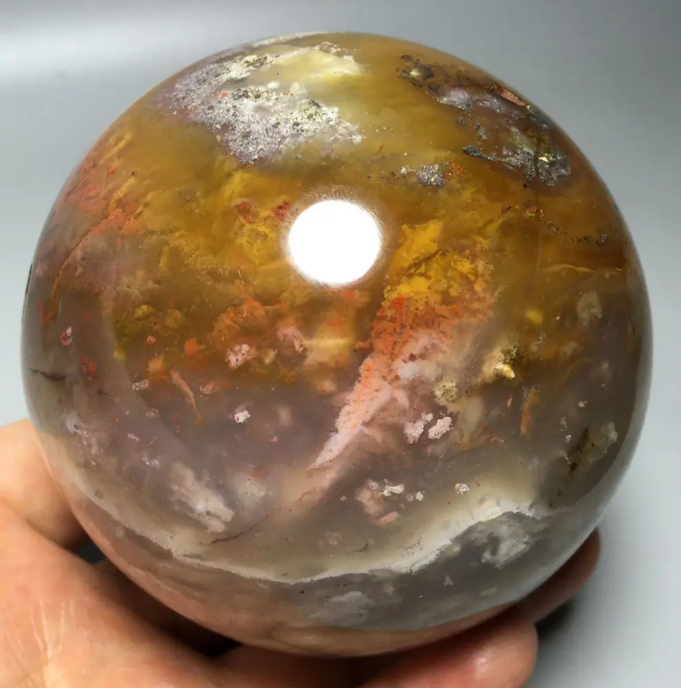 

1032g A++Natural Ocean Jasper Quartz Crystal BALL Healing crystals for power