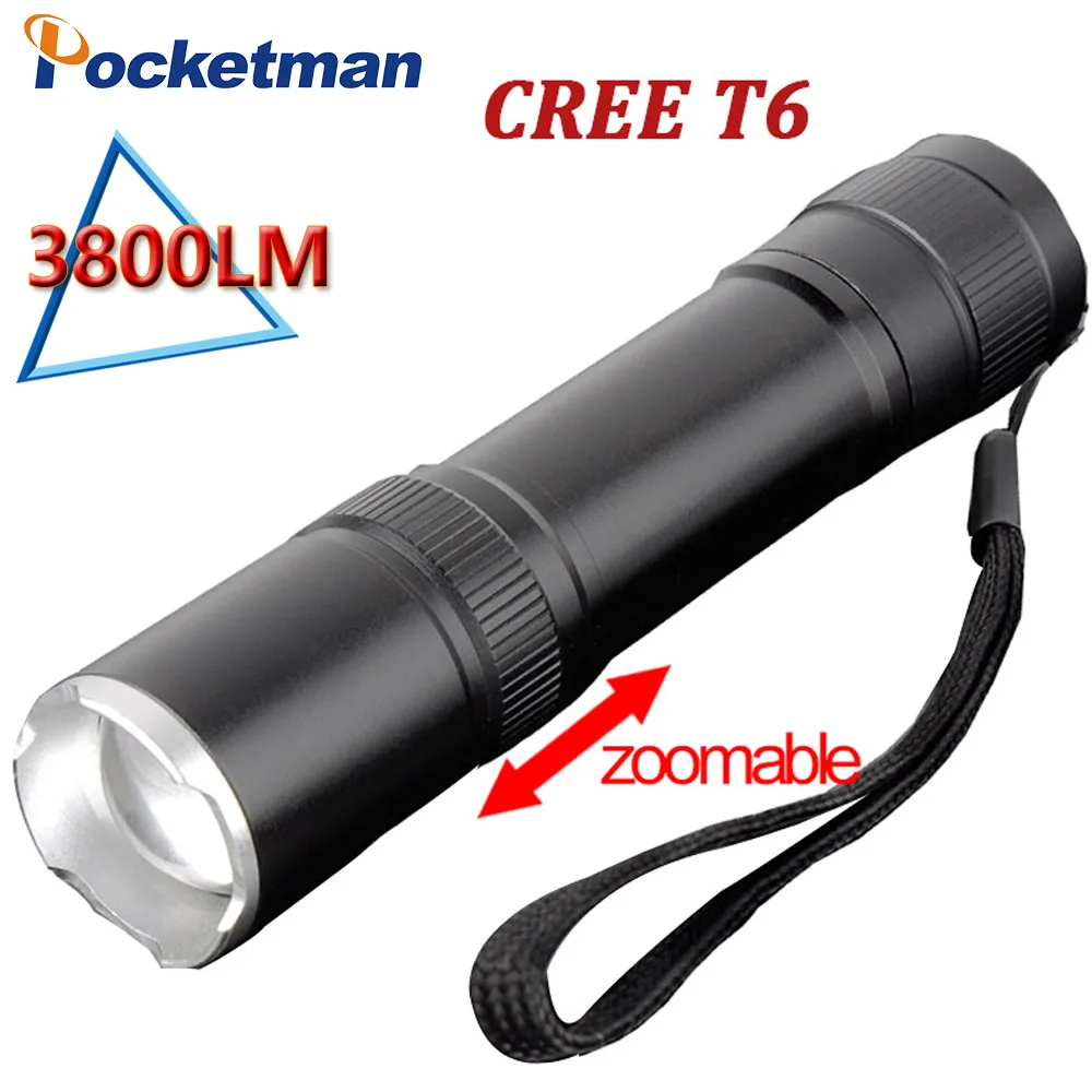 

ZK5 XM-L T6 Mini Flashlight 3800lm Waterproof LED Flashlight 5 Modes LED Torch Light Rechargeable Tactical 18650 Lanterna