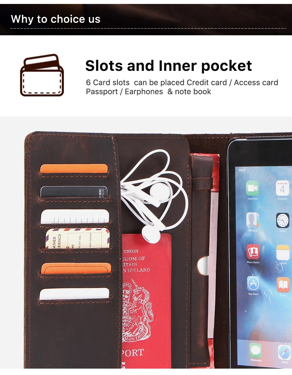 Ретро Чехол-книжка из нубука с маслом для iPad Pro 10,5 Air 3, чехол с отделениями для карт, карман, держатель карандаша, флип-чехол с подставкой