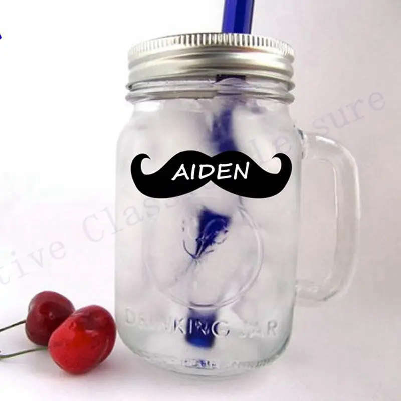 Little Man Mason Free shipping Jar Mustache Wedding Chalkboard Labels Tags Bachelor Party Favor Wine Drink
