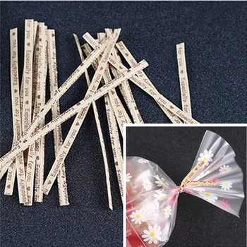 

1000pcs Gift Packing Tie Wrapping Especially for You Twist Ties Party Wedding Bakery Cookie Candy Dragee Bag Letters Pattern Tie