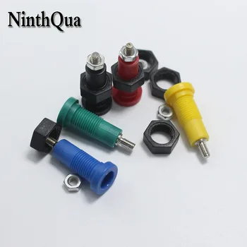 

10Pcs 3mm Copper Test Terminal 24A Banana Jack Socket M3 Screw Binding Post Banana plug Connector