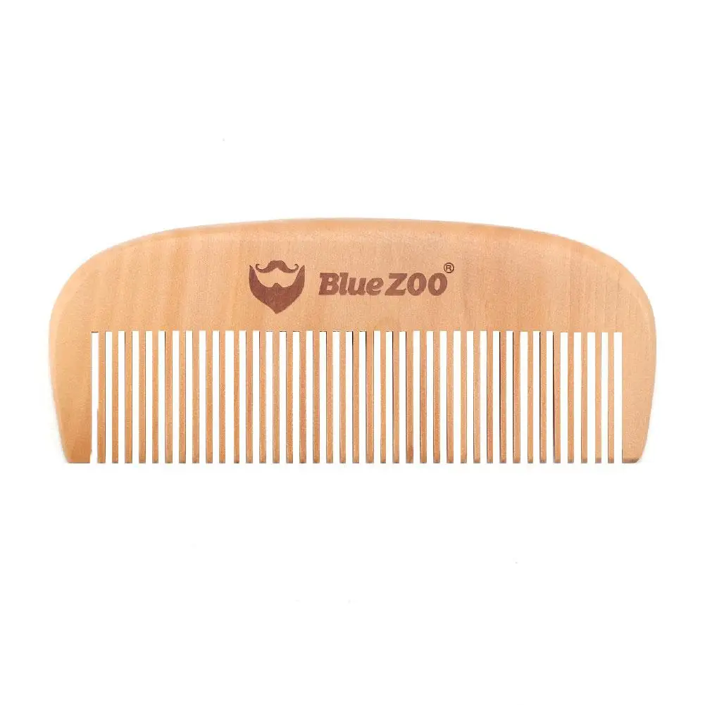 

Portable Wood Antistatic Men beard shaping tool afro comb Face Care tangle hair brush Beard Hair Comfortable Comb Tool
