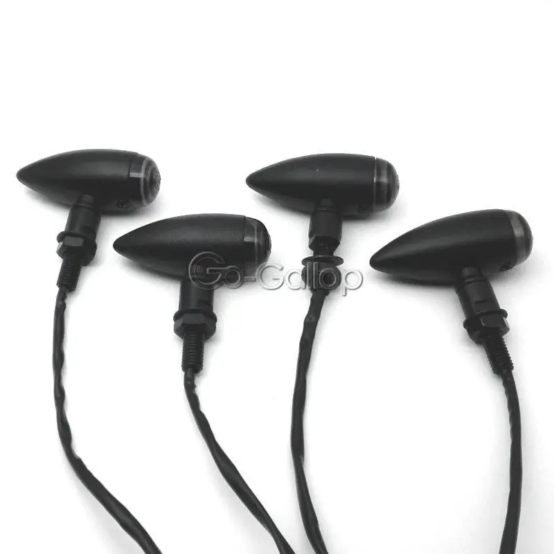 2/4pcs Universal Motorcycle Bullet Turn Signals Light For Harley Dyna Sportster Custom XL Cafer Racer Cruiser Chopper |