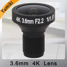 Yumiki 8MP мегапиксели HD объектив M12 монтажная плата 4k объектив 3,6 мм 1/1. " cctv объектив для безопасности IP камера Поддержка 4K камера