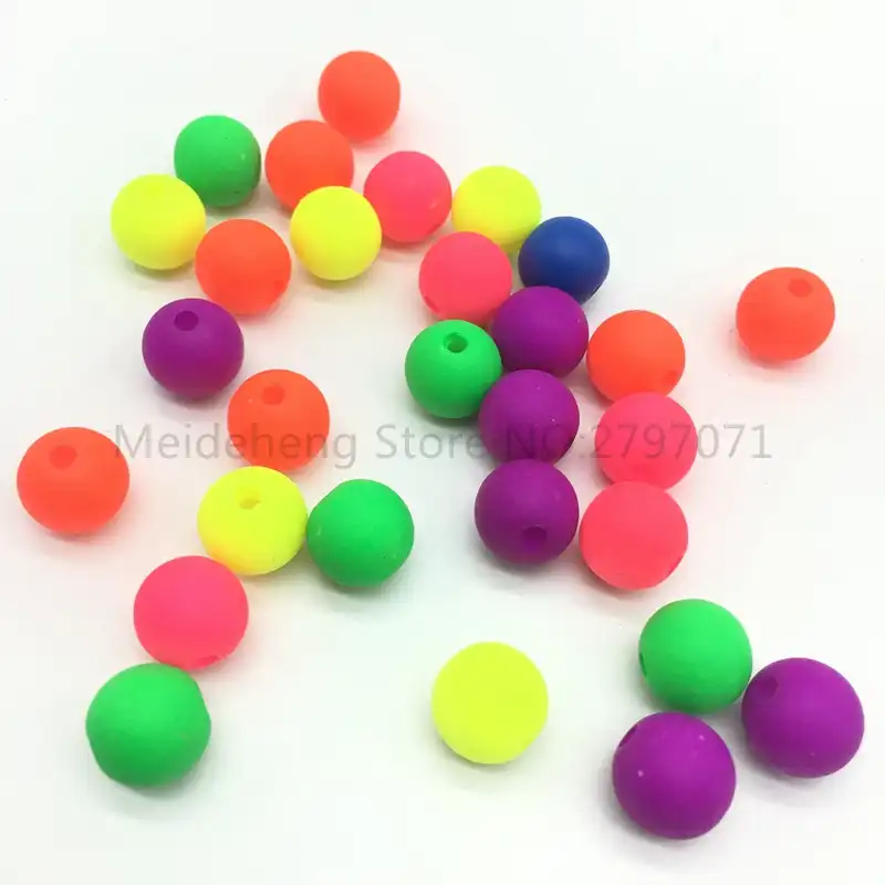 10mm bright colorful beads for jewelry making Neon matte round beads Kid bead for bracelet making Jewelry supplies Jewelry findings