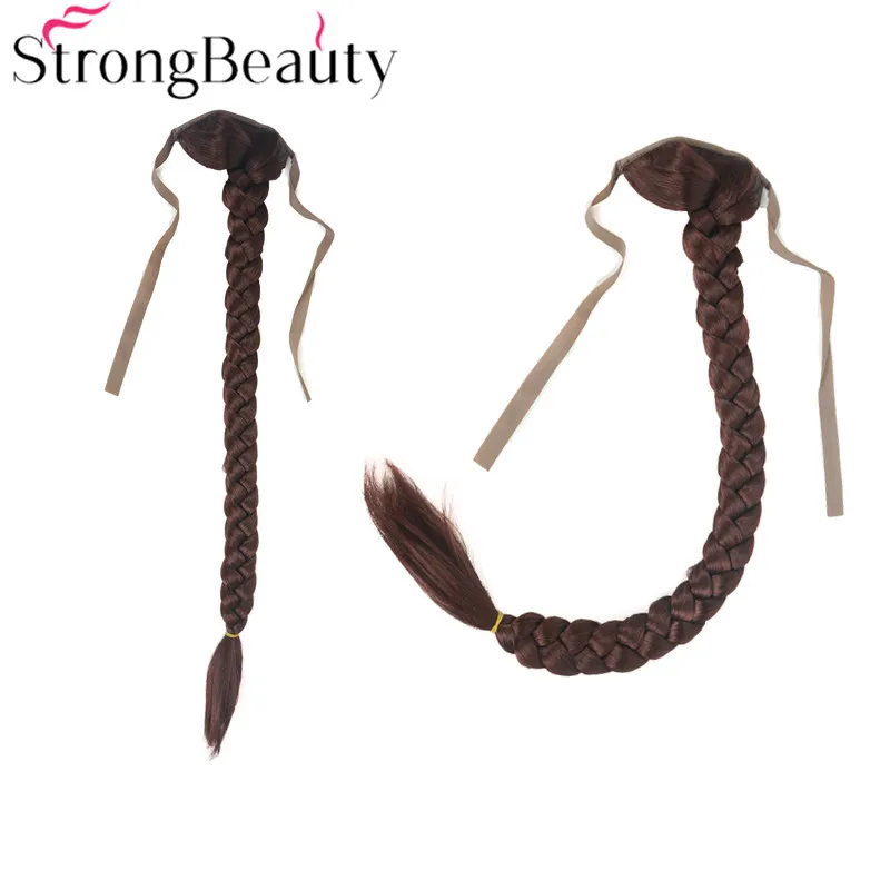 StrongBeauty, длинный рыбий хвост, коса, конский хвост, наращивание, Синтетическая лента, шиньон, 16 цветов