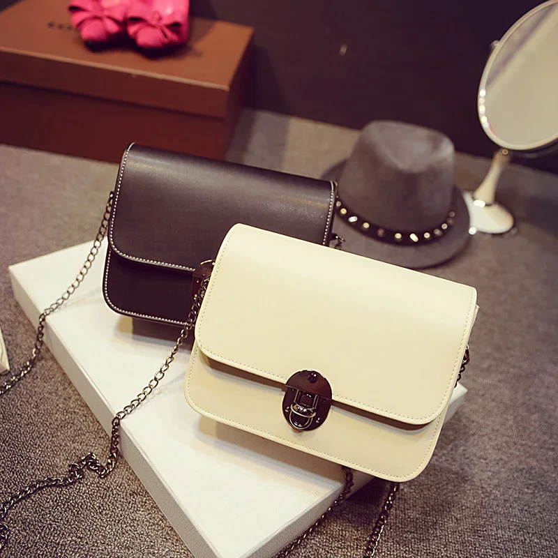 

The new spring and summer 2016 for female Bag Messenger Bag Shoulder Bag Mini chain bag small bag of candy color