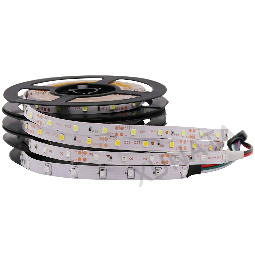 5 м/лот DC12V SMD 2835 5050 лента света 60leds/M Водонепроницаемый белый/теплый белый супер яркий 5054 гибкие светодиодные полосы