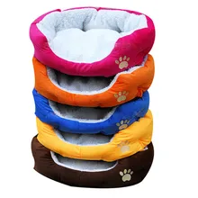 New Cute Comfortable Soft Cotton Footprints Design Style Pet Nest Dog Bed Cat Bed Waterloo pet