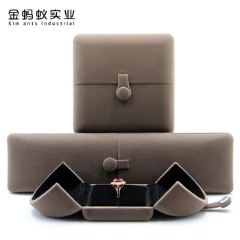 

2019 Rushed Sale Gift Box Jewelry Display Free Shipping High-grade Wool Double Open Spot Wholesale Ring Earrings Jewelry Boxes
