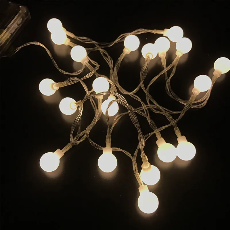 Luminaria 1 5 м 3 20 светодиодов вишневые шарики сказочные гирлянды на батарейках для