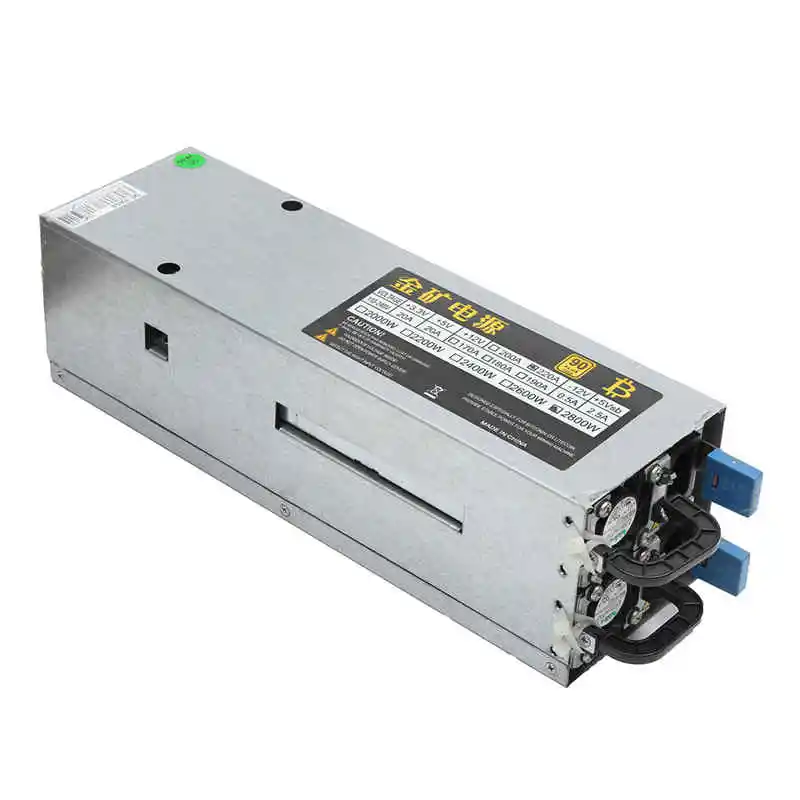 95% Efficiency 2800W 24Pin 12GPU Mining Power Supply For Eth Rig Ethereum Bitcoin Miner 90 PLUS