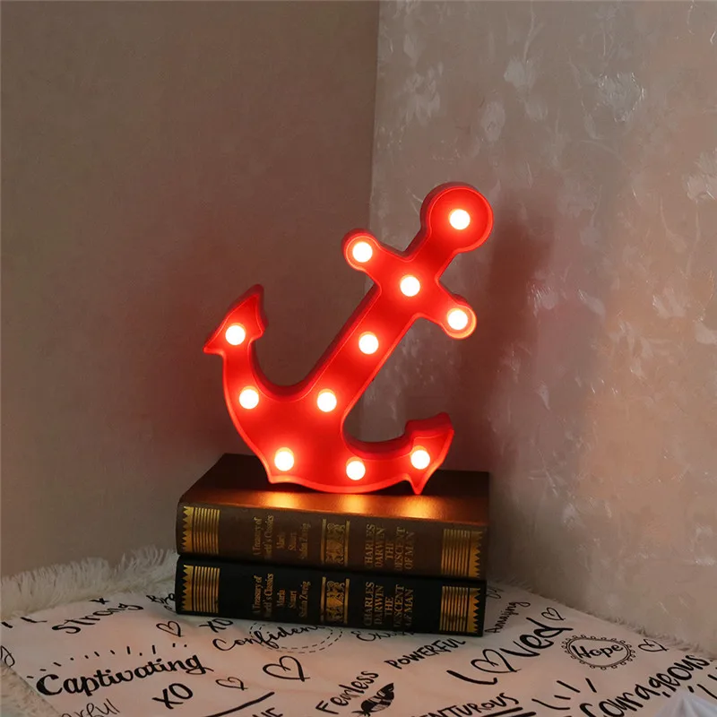 Jiaderui детская комната творческий пират якорь светодиодный светильник знаковое событие бра красного цвета на шнуровке Пластик лампа