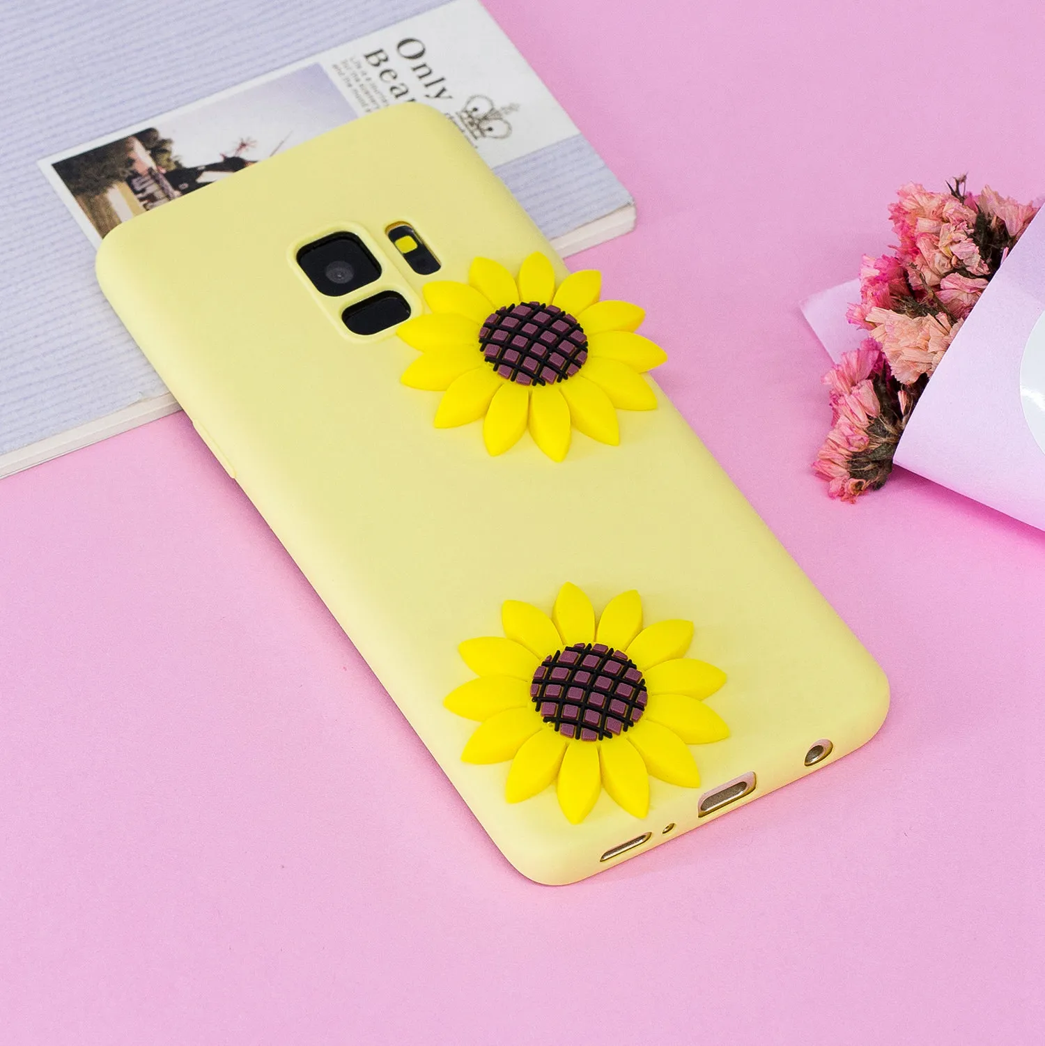 Мягкий кожаный TPU крышка для samsung Galaxy S9 Чехол горный хрусталь карамельного