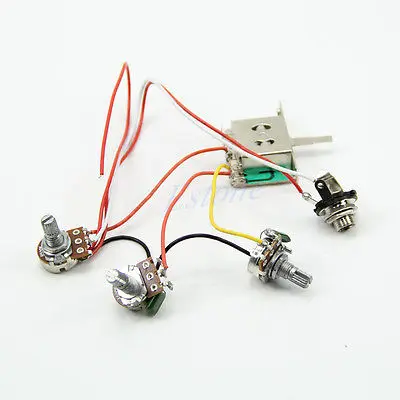 us $4 48 1pc wiring guitar harness pickup 1v2t 5 way switch 500k pots jack in guitar parts \u0026 accessories from sports \u0026 entertainment on electric guitar pickup harness pickup
