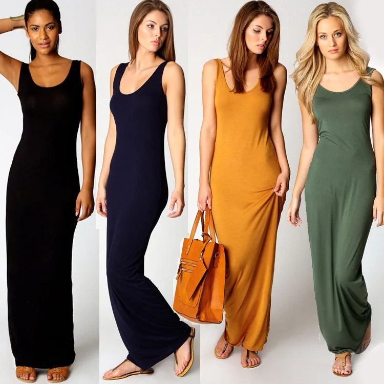 casual bodycon maxi dress