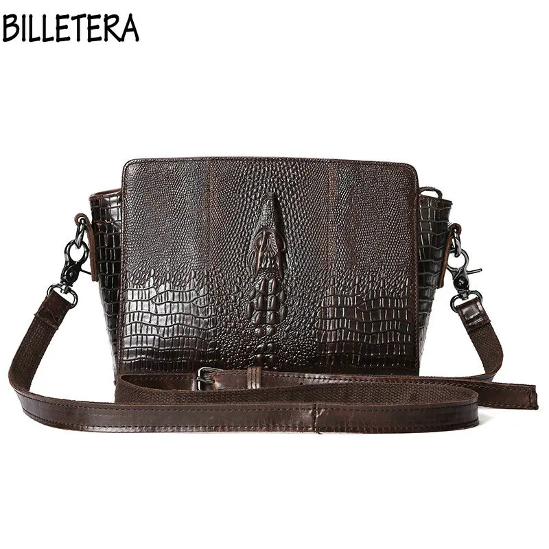 

Alligator Pattern Women Messenger Cross body Bags Vintage Retro Genuine Leather Women Shoulder Bags Handbag