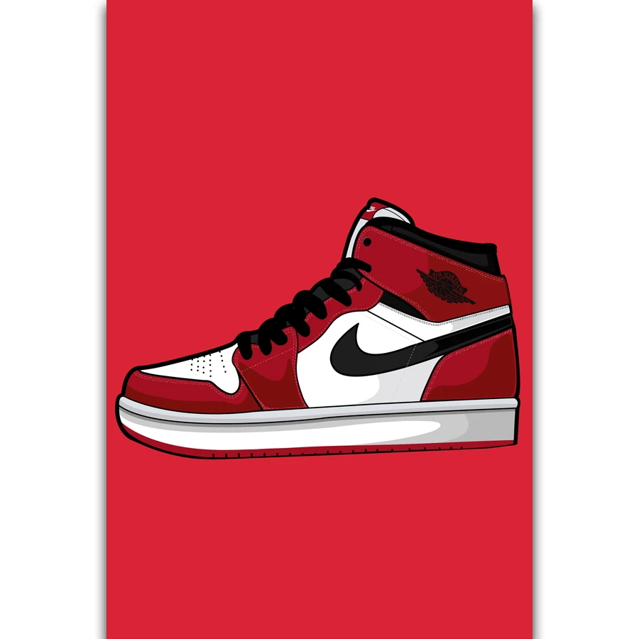 

FX1683 Michael Jordan AJ AF 1 Shoes Sneaker Fashion History Custom Poster Art Silk Light Canvas Home Room Wall Printing Decor
