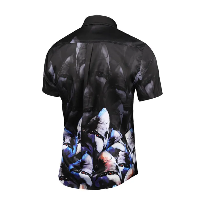 2019 New Mens Shirt Summer Mens Shirt Carmisa Hawaiian Crystal Shirts Random Slim Short Sleeved Shirt 2