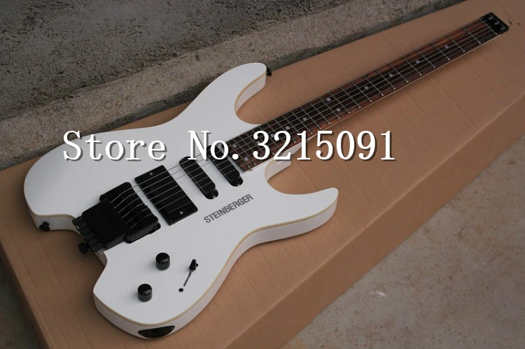 

Free shipping,wholesale white color STEINBERGER headless electric guitar