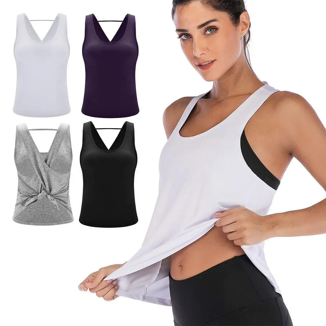 Женский Повседневный пуловер с круглым вырезом без рукавов в стиле пэчворк, с поясом, с узлом, обычный летний пуловер для йоги, жилет с перекрестной спинкой, свободный