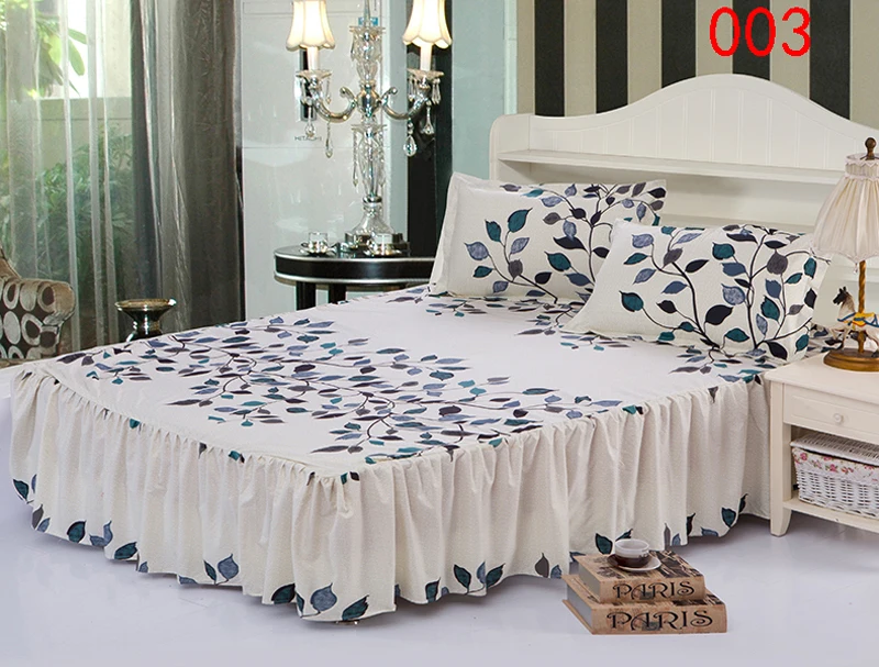

Leaves Polyester Bed Skirt Mattress Cover Petticoat Twin Full Queen Bed Skirts Dust Ruffle Bedspread 120*200cm 180*200cm