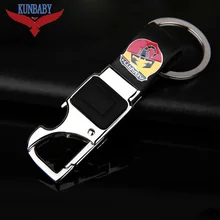 Metal Leather Car Key Ring Holder Multifunctional Tool Keychain With LED Bottle Opener Man’s Strap Car Key Chains For Abarth