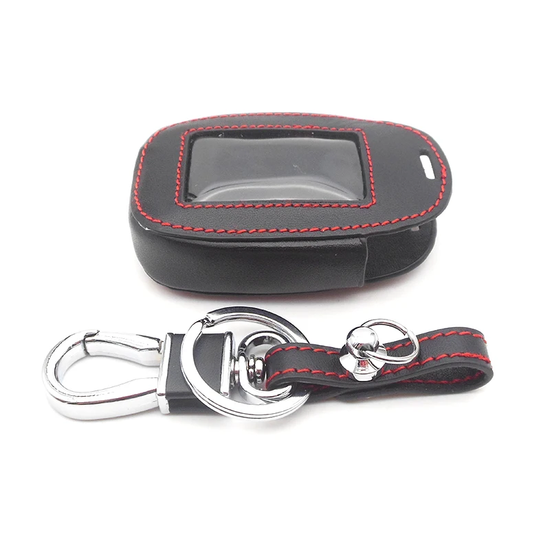 

New B92 Leather Case For Starline B92 B94 B62 B64 Car alarm Remote Controller LCD Keychain Cover
