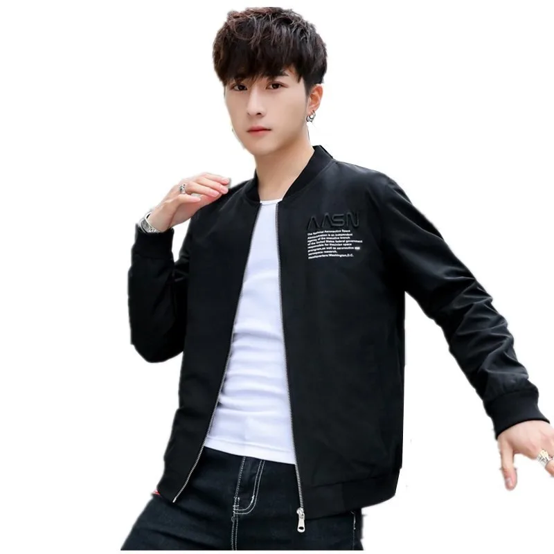 

Spring Male Jacket New Pattern Korean Trend Joker Handsome Campus Wear Spring Thin Section Loose Coat Men's Wear Baseball Lead