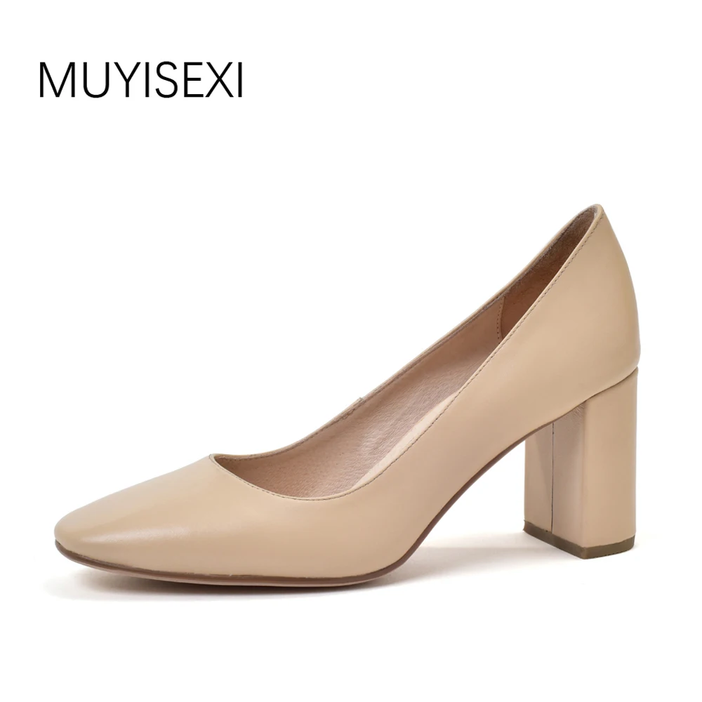 high heels with square toe