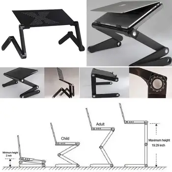 

HobbyLane Bed Desk Computer Desk Foldable Simple Aluminum Alloy Table