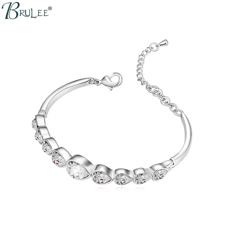 2017 Nouveau Mode Cristal de Swarovski Bracelet Coeur Forme activité De Luxe Bracelets Femmes Romantique De Bijoux De Mariage Wh..