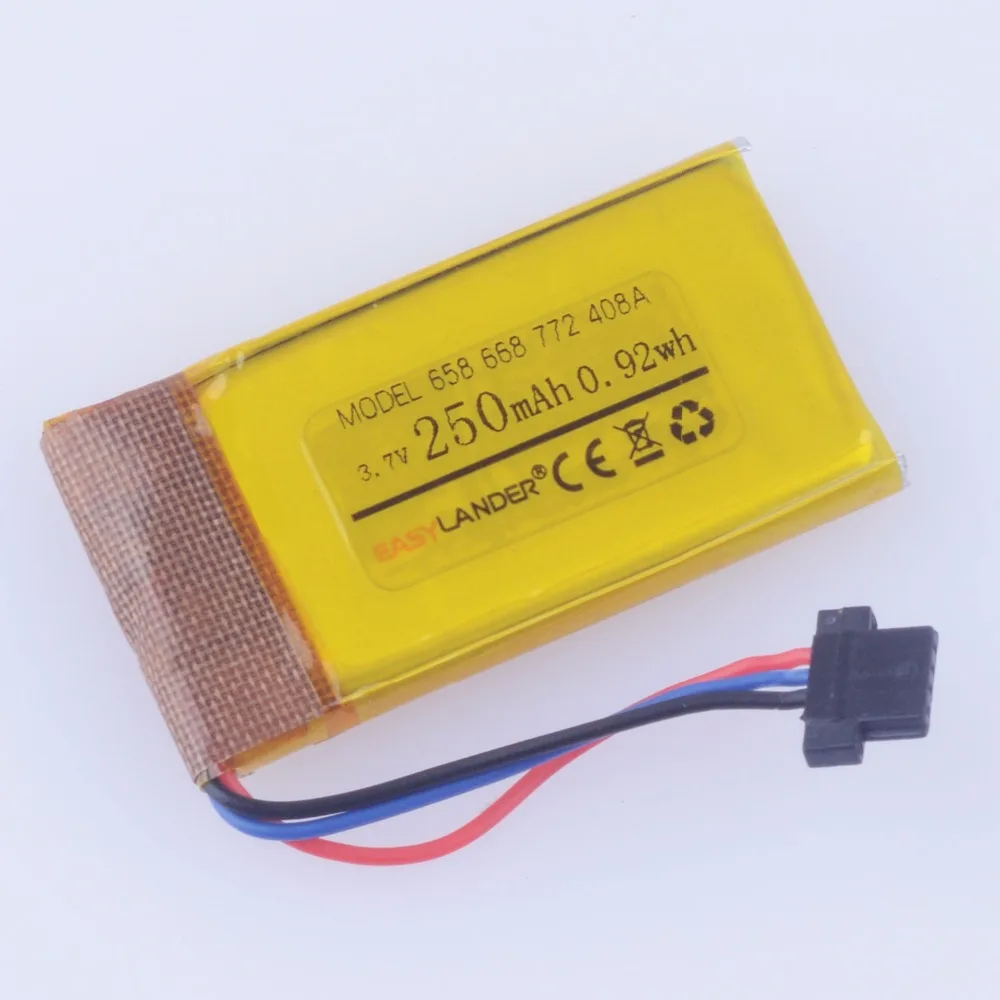 Driving recorder 3 7V 250mAh Rechargeable li Polymer battery For DVR MIO mivue 368A 526