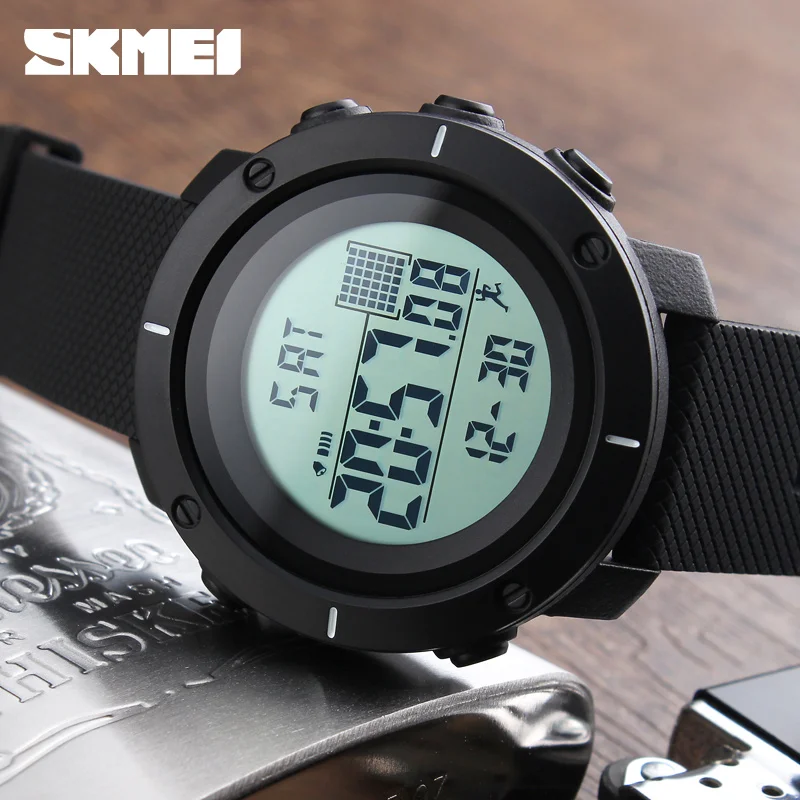 Prix pour Podomètre Sport Montre Hommes SKMEI Marque 50 m Étanche LED Numérique Chrono Calories Alarme Extérieure Militaire Montres Prix pour Podomètre Sport Montre Hommes SKMEI Marque 50 m Étanche LED Numérique Chrono Calories Alarme Extérieure Militaire Montres