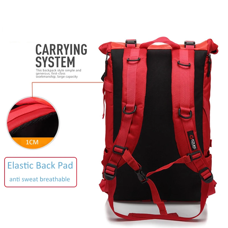 OZUKO 8020, мужской рюкзак, сумка для ноутбука, повседневные школьные рюкзаки для подростков, большая вместительность, водонепроницаемый, Mochila, дорожная сумка