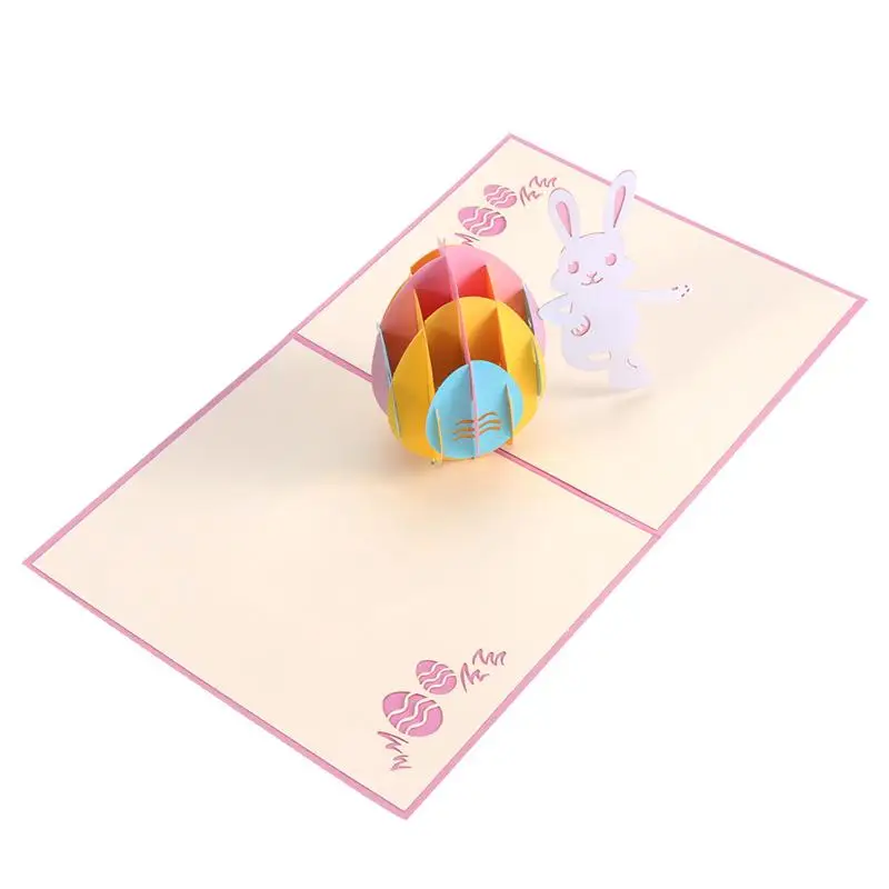 3D Bunny And Easter Egg Cutouts Pop Up Easter Cards Handmade Greeting 