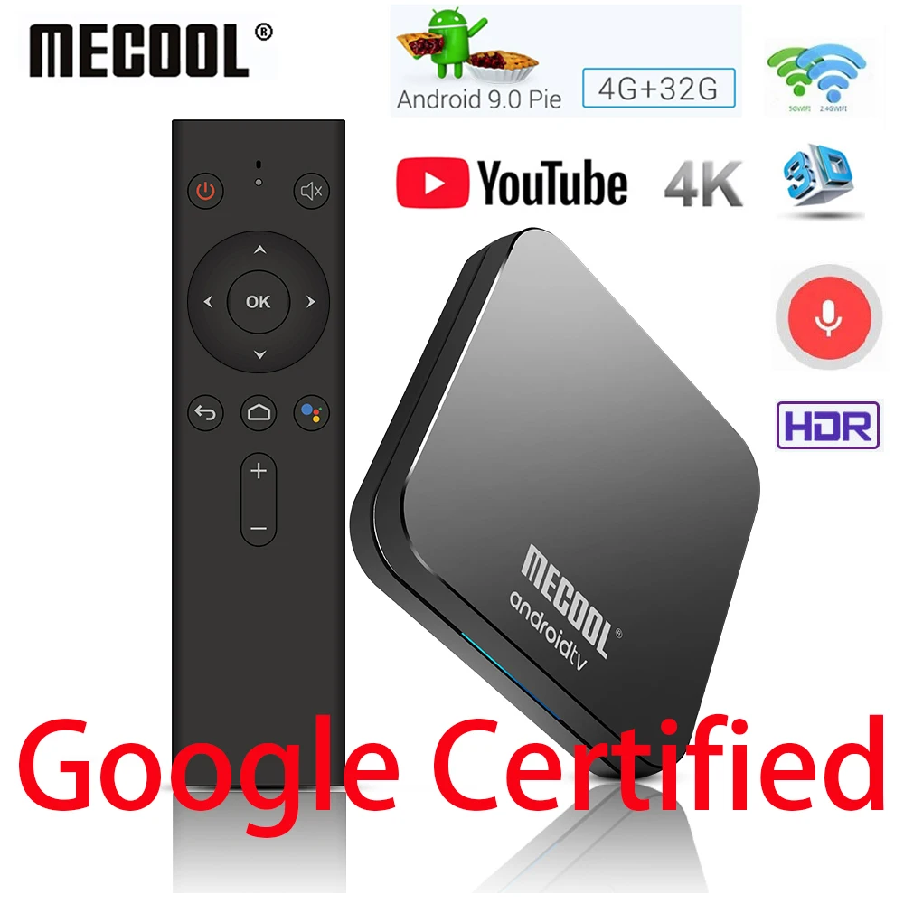 MECOOL KM9 PRO tv Box Android 9,0 Google Сертифицированный 4G DDR4 32G rom Smart tv Box Amlogic S905X2 BT4.1 2,4G/5G Wifi медиаплеер