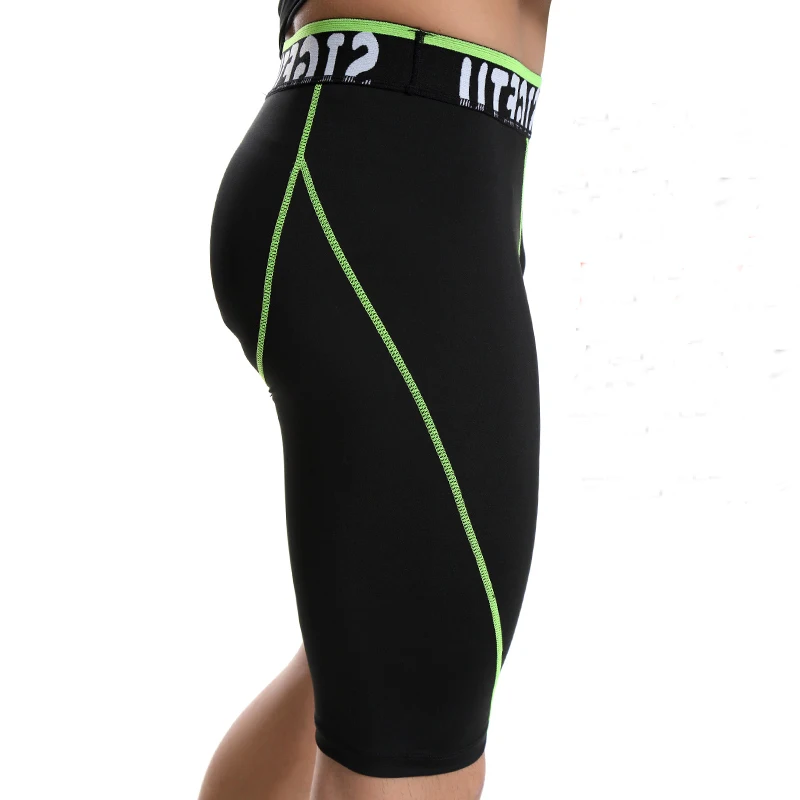 Mens Compression Shorts Skin fit Trunks Knee Length Base Layer Tights