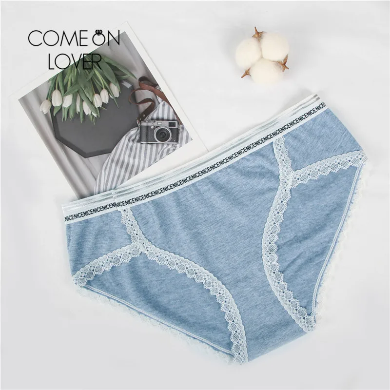 Comeonlover High Quality Cotton Women Underwear Lace Trim Mid Waist Seamless Soft Sexy Panties Cuecas Feminina Briefs PI5176 Comeonlover High Quality Cotton Women Underwear Lace Trim Mid Waist Seamless Soft Sexy Panties Cuecas Feminina Briefs PI5176