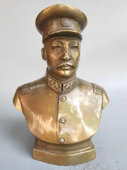 

Chinese pure brass Military strategist combat hero statue