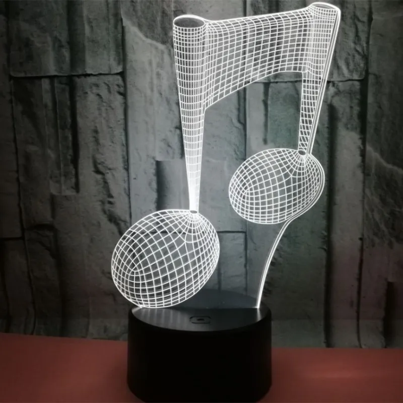 

Colorful Touch 3d Lamp Illusion Led Night Light USB Table Lamp for Children Baby Kids Gift Bedside Bedroom Musical Note