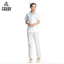 Женские летние больничный медицинский скраб наборы Модный дизайн тонкие стоматологические халаты больница салон красоты униформа медсестры