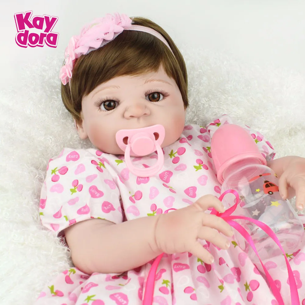 KAYDORA 22 inch 55cm Full Silicone Reborn Baby Dolls Baby Alive Lifelike Bebe Reborn Real Realistic Girl Doll Toys Birthday Gift KAYDORA 22 inch 55cm Full Silicone Reborn Baby Dolls Baby Alive Lifelike Bebe Reborn Real Realistic Girl Doll Toys Birthday Gift