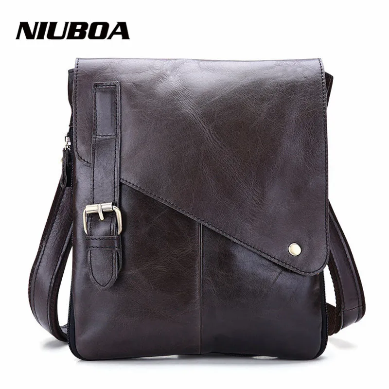 

New Arrival Genuine Leather Shoulder Bag Men's Real Leather Crossbody Bags Leisure Single Messenger Bag Portfolio Briefcase