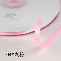 Elegant 6mm Grosgrain Satin Ribbons for Decorations and Crafts (Light pink)