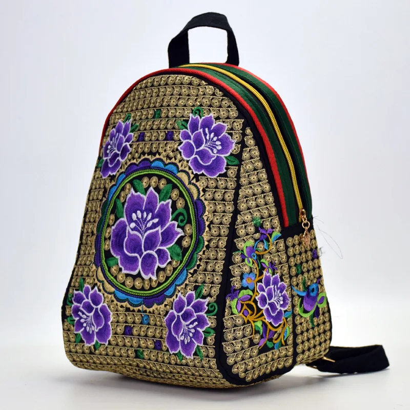 Новинка, китайский стиль, этнический стиль, бохо, вышивка, цветы, школьная сумка, рюкзаки, дизайнерская женская сумка на плечо, Студенческая сумка, Прямая поставка