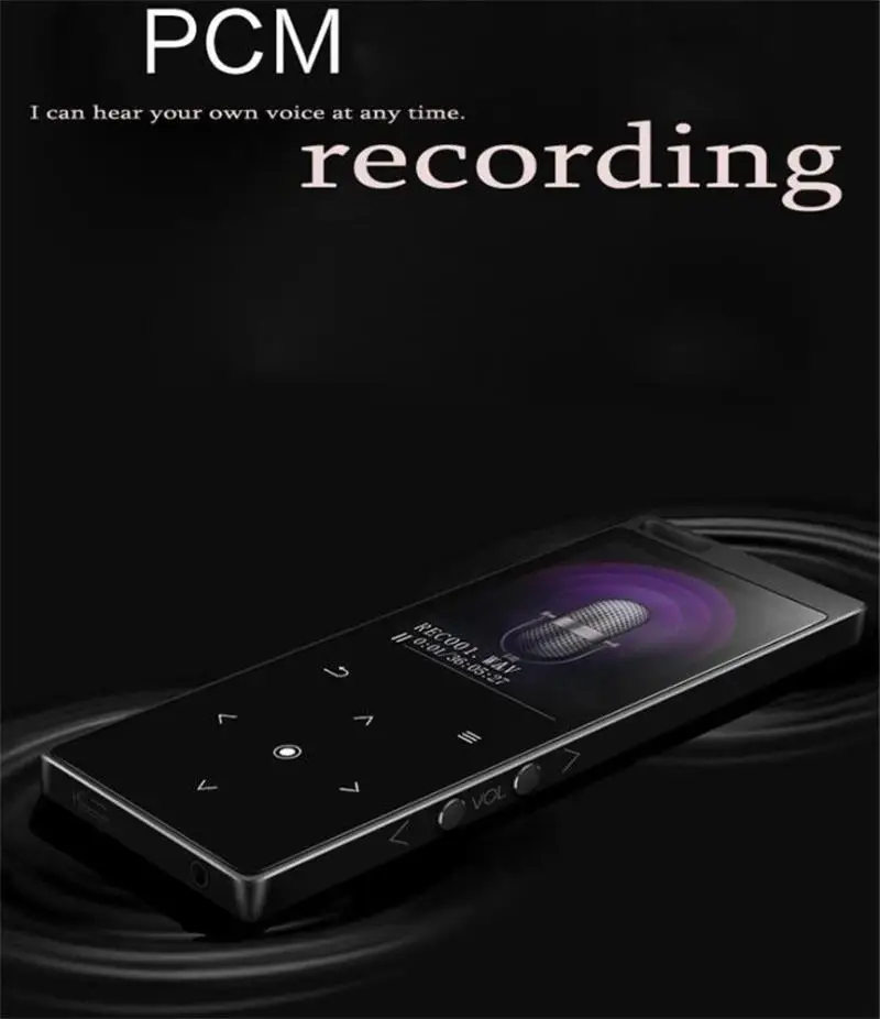 Leitor de música sem perdas de alta fidelidade do botão de toque do orador 16 gb do jogador mp4 com rádio de fm