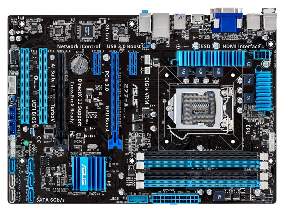 Asus Z77-A سطح اللوحة LGA 1155 DDR3 USB2.0 USB3.0 32 GB ل I3 I5 I7 22/32nm Z77 الأصلي اللوحات شحن مجاني Asus Z77-A سطح اللوحة LGA 1155 DDR3 USB2.0 USB3.0 32 GB ل I3 I5 I7 22/32nm Z77 الأصلي اللوحات شحن مجاني