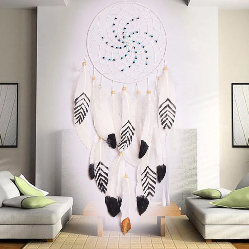 2019 new White Big Indian Hanging Dream Catcher Handmade Craft Car Wall Decoration